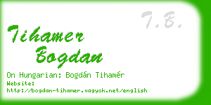 tihamer bogdan business card