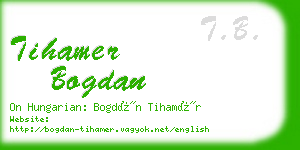 tihamer bogdan business card